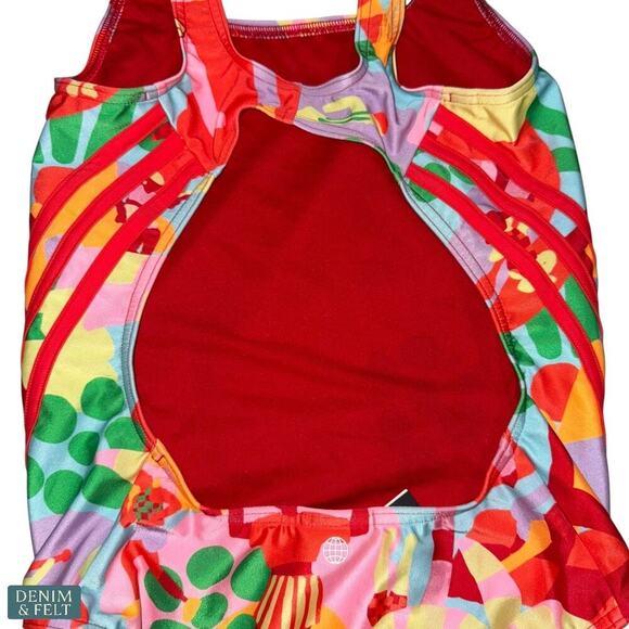Adidas x FARM Rio One-Piece Swimsuit Pearl Citrine Multicolor Size 0 NEW/NWT!! - Picture 10 of 16